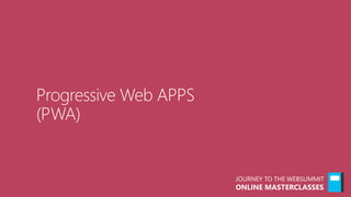 JOURNEY TO THE WEBSUMMIT
ONLINE MASTERCLASSES
 