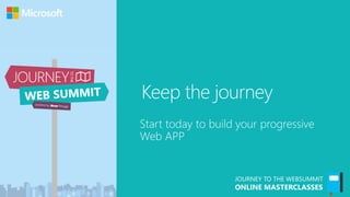 JOURNEY TO THE WEBSUMMIT
ONLINE MASTERCLASSES
 