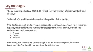 The One Health research-for-development agenda: Enhance holistic health of people, animals and environment