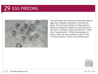 29

                               years. The American Society for Reproductive
                               Medicine changed its position on the practice in




                                                                         BACK TO 100




 100 THINGS TO WATCH IN 2013                                                     M. Johnson
 