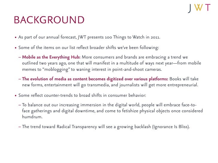 Trends Jwt 100 Things To Watch 2011 Trends 2022 Jwt