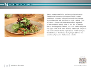 96 VEGETABLE CO-STARS

BACK TO 100

100 THINGS TO WATCH IN 2014

 