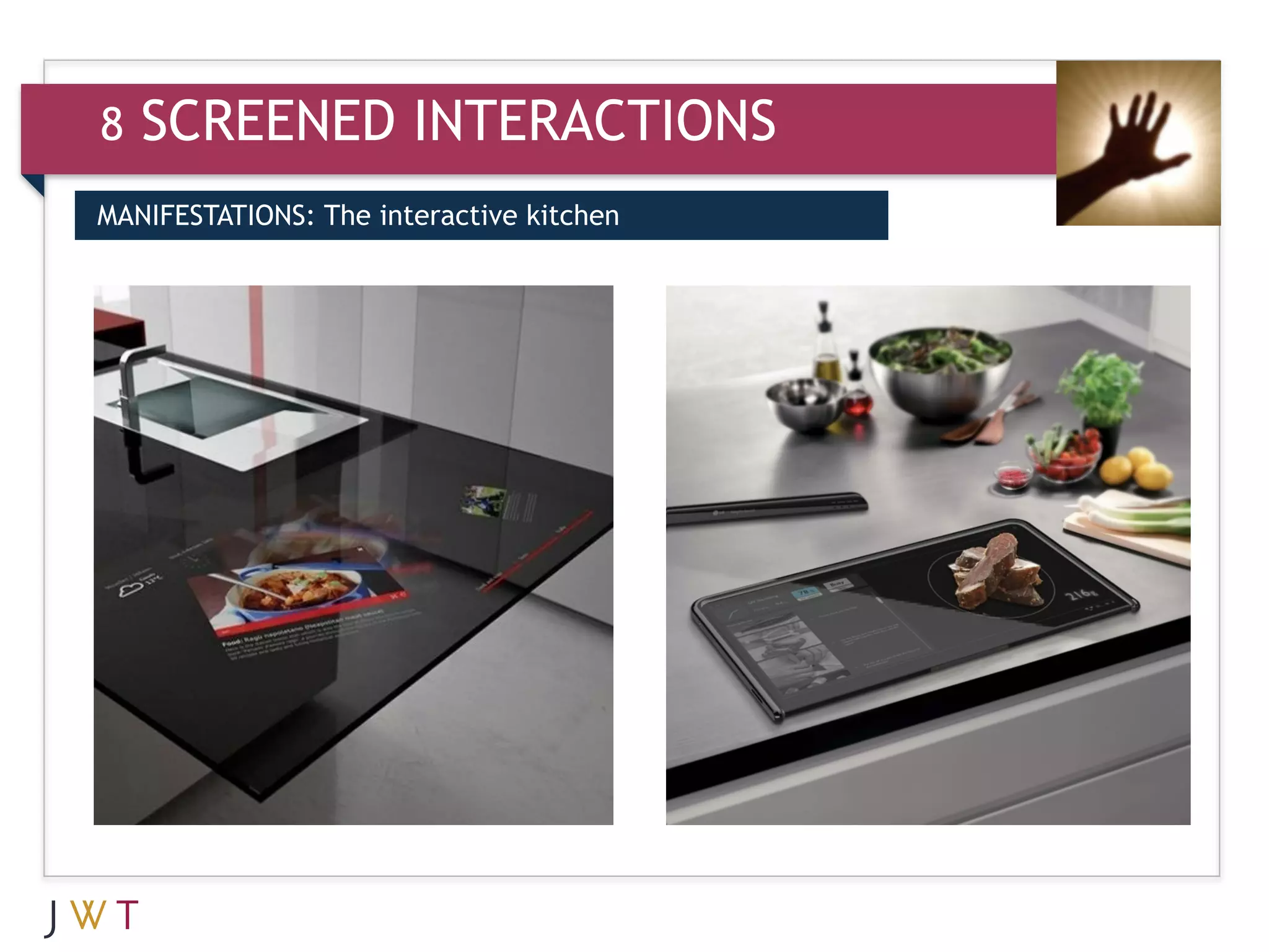 8   SCREENED INTERACTIONS
MANIFESTATIONS: The interactive kitchen


3   GENERATION GO
 