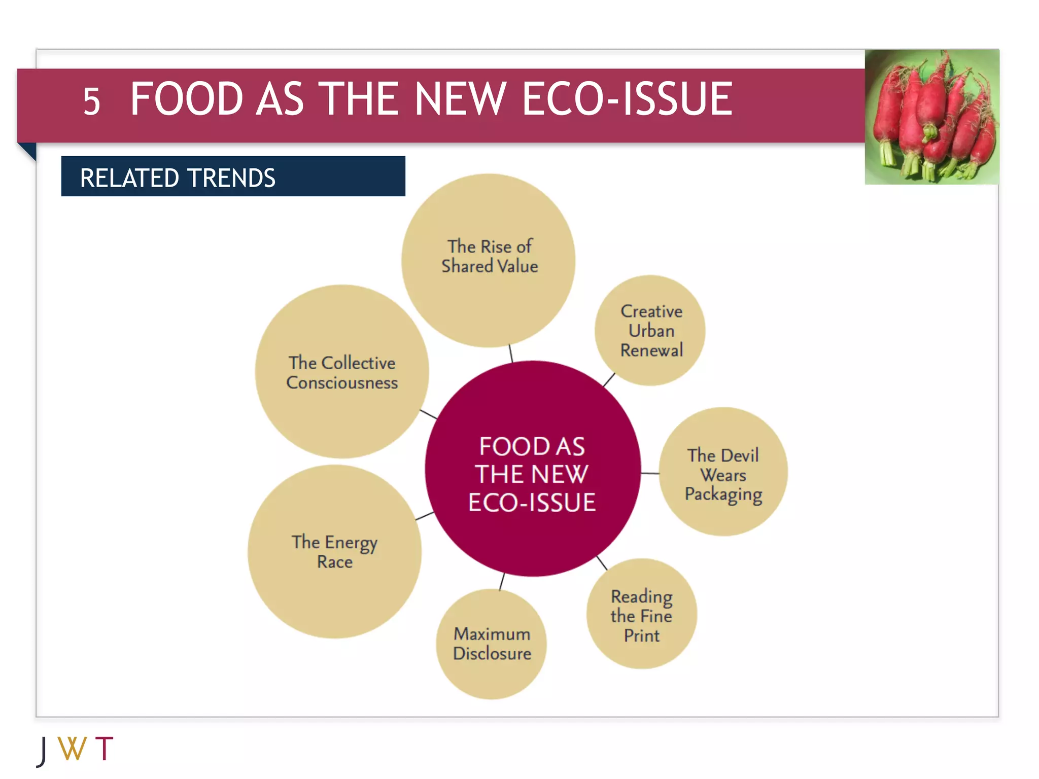 5   FOOD AS THE NEW ECO-ISSUE
RELATED TRENDS
 