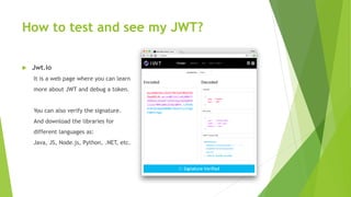 learn jwt like you'll never forget. thread https:... Introduction to JWT and How to integrate with Spring Security | PDF