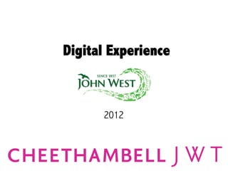 Digital Experience



      2012
 