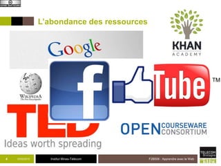 Institut Mines-Télécom
L’abondance des ressources
03/02/2015 F2B506 : Apprendre avec le Web4
 