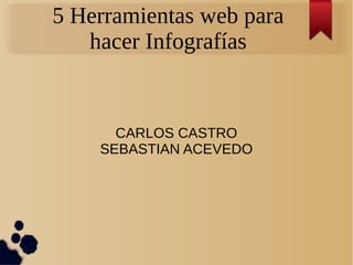 5 Herramientas web para
hacer Infografías
CARLOS CASTRO
SEBASTIAN ACEVEDO
 