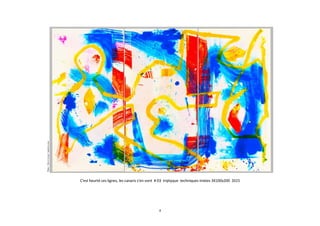 4
C'est heurté ces lignes, les canaris s'en vont # 03 triptyque techniques mixtes 3X100x200 2015
 