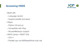 Accessing HDF5 data in the cloud with HSDS | PPT
