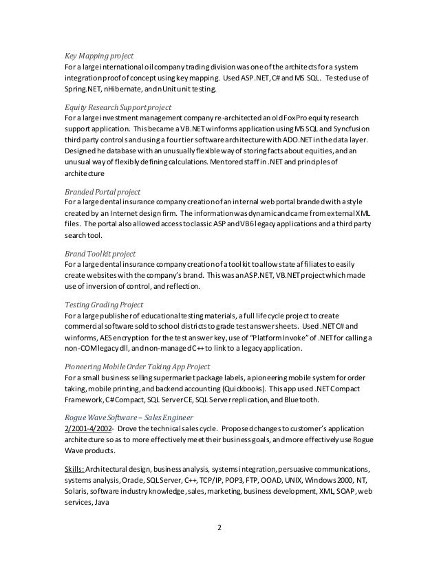 information architect resume