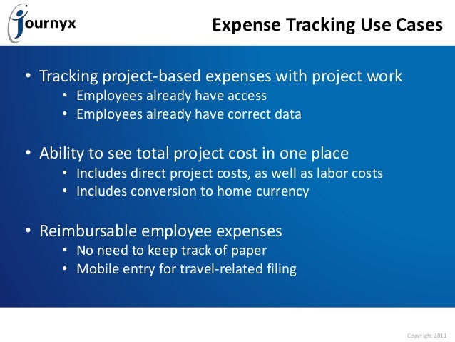 training webinar tracking project and employee reimbursable expenses