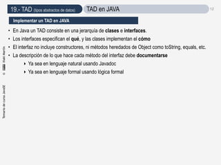Jyoc java-cap19 tad (tipos abstractos de datos) | PDF