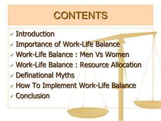 Work-Life Balance ppt | PPTX | Career Advice | Careers