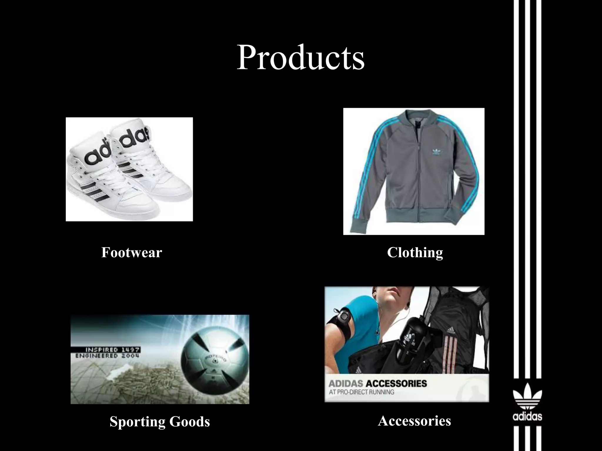 Products

Footwear

Sporting Goods

Clothing

Accessories

 