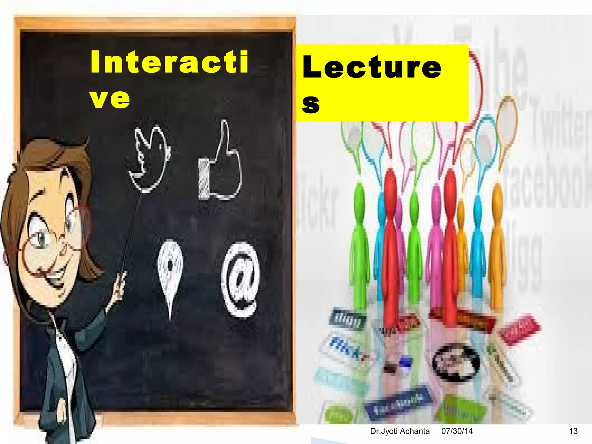 Interacti
ve
Lecture
s
07/30/14 13Dr.Jyoti Achanta
 