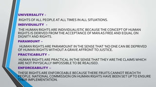 CONCEPT OF HUMAN RIGHTS EDUCATION,CHARACTERISTICS, OBJECTIVE AND ...
