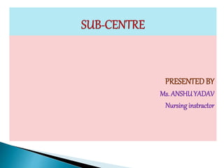 PRESENTEDBY
Ms. ANSHUYADAV
Nursing instractor
 