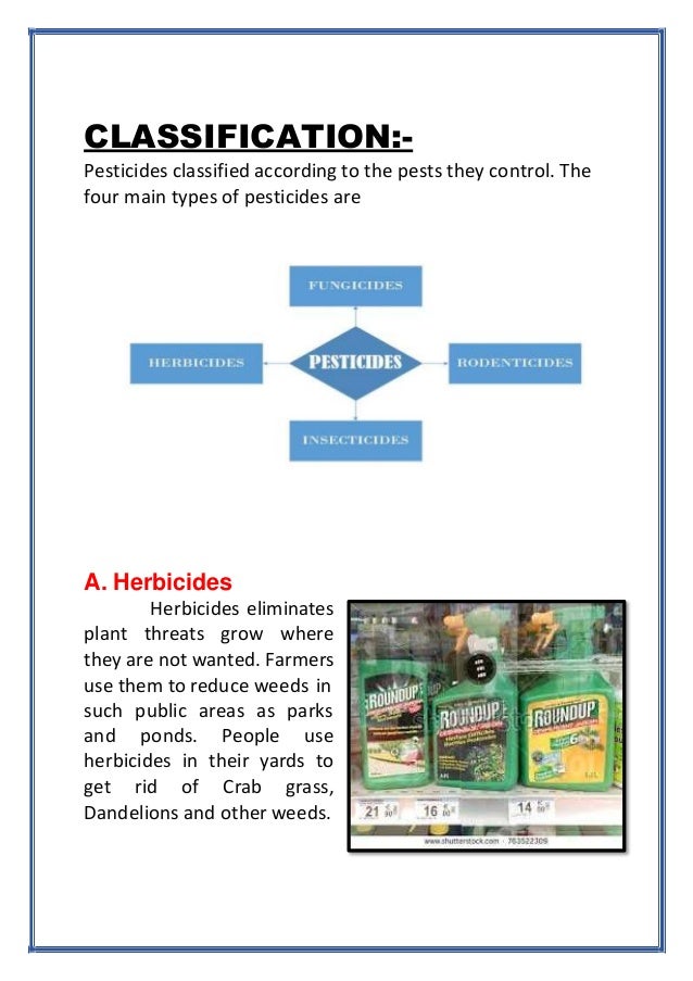 Presence Of Pesticides In Fruits And Vegetables