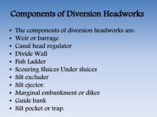 Diversion head work | PDF