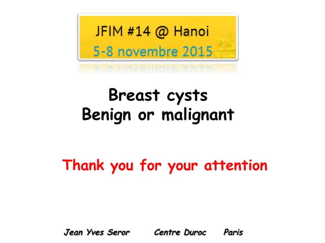 Jy Seror Breast Cyst Benign Or Malignant Jfim Hanoi 2015
