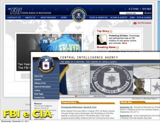 FBI e CIA
Wednesday, December 21, 2011
 