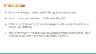 Jython-Introduction | PDF image.