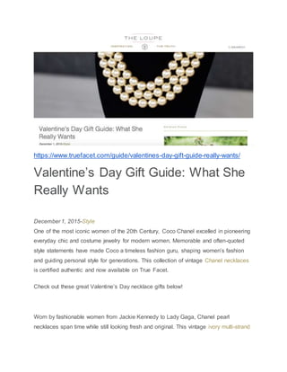 True Facet- Valentine's Day Gift Guide: What She Really Wants