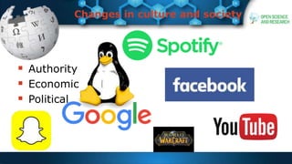 Changes in culture and society
 Authority
 Economic
 Political
 