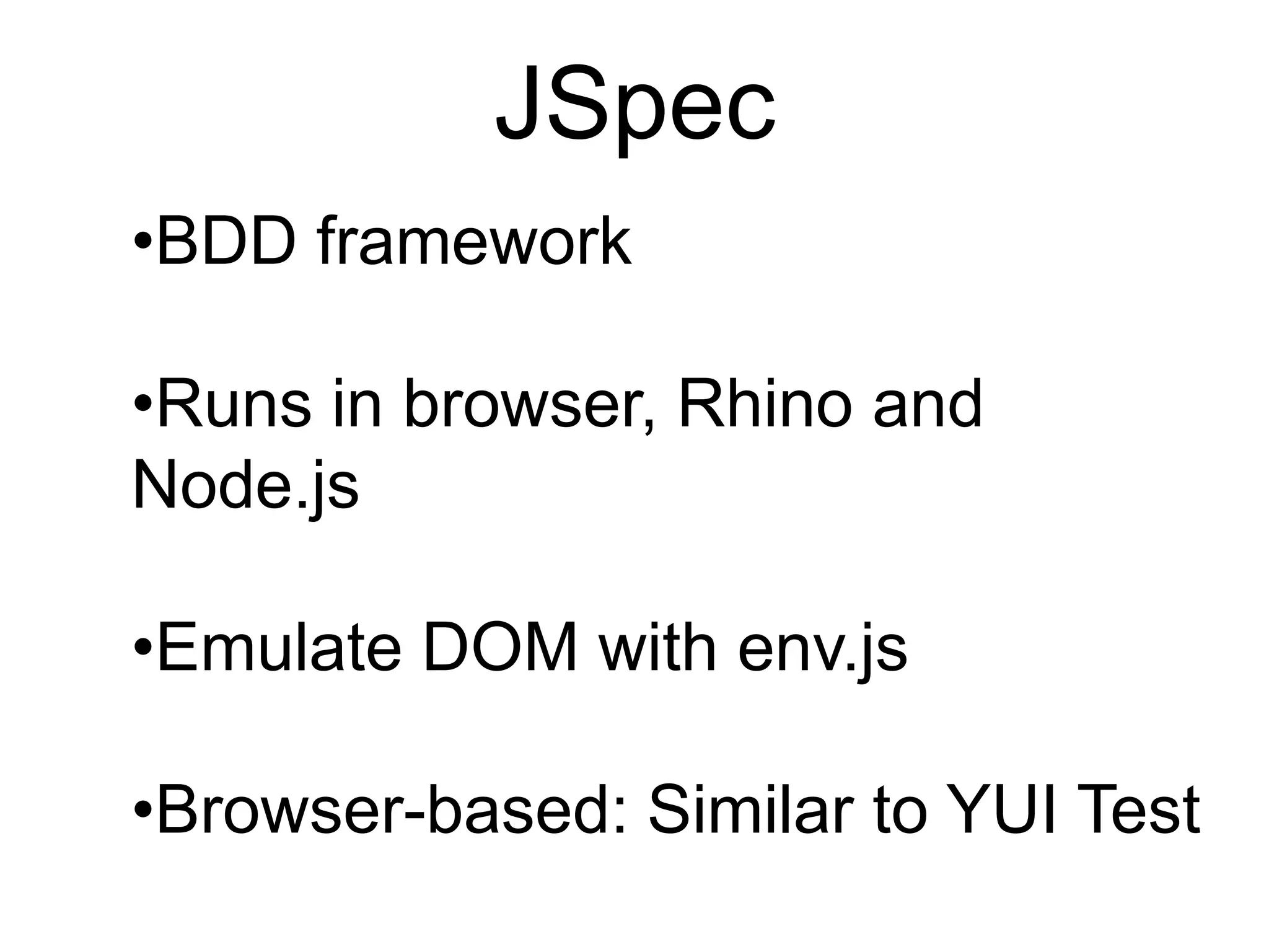 YUI Test scaffolding
