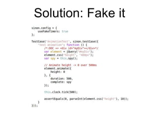 Test postMessage separatelyStubs and Mocks