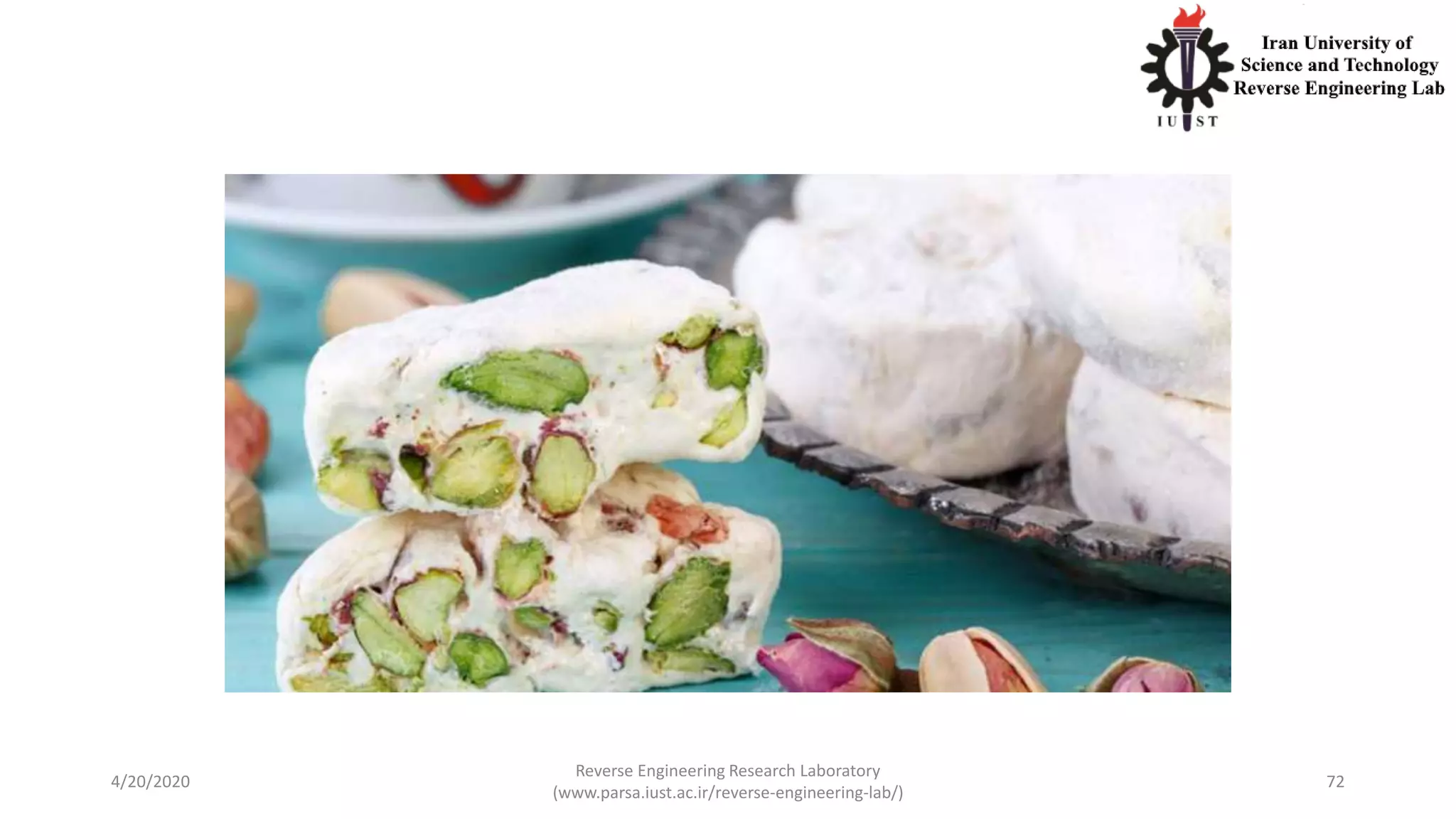 4/20/2020
Reverse Engineering Research Laboratory
(www.parsa.iust.ac.ir/reverse-engineering-lab/)
72
 