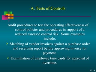 Purchase Control Testing Jzanzig auditing ch 13 lecture | PPT