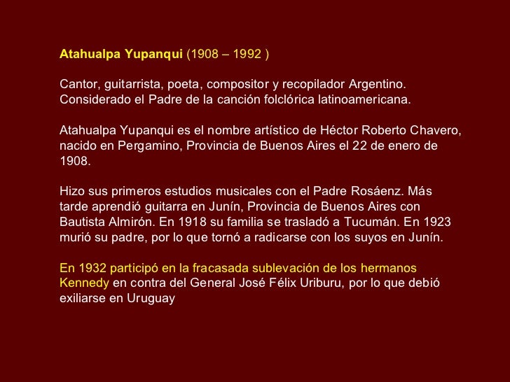 Compositores Folkloricos Latinoamericanos de los 70's