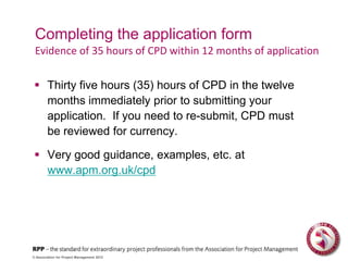 APM Registered Project Professional | PPTX