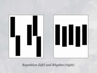 Repetition (left) and Rhythm (right)