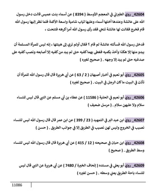 الكامل في السنن - السنة النبوية كلها مع الحكم علي جميع الأحاديث - الإصدار السادس - الجزء السابع ( 7 / 10 )