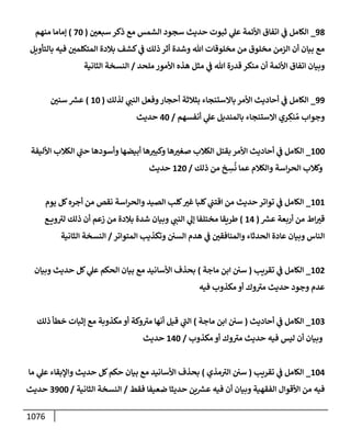 الكامل في تقريب سنن ابن ماجة بحذف الأسانيد مع بيان حكم كل حديث وبيان أن فيه أربعين حديثا ضعيفا فقط وأن ليس فيه حديث متروك ولا مكذوب / النسخة الثانية / 4300 حديث