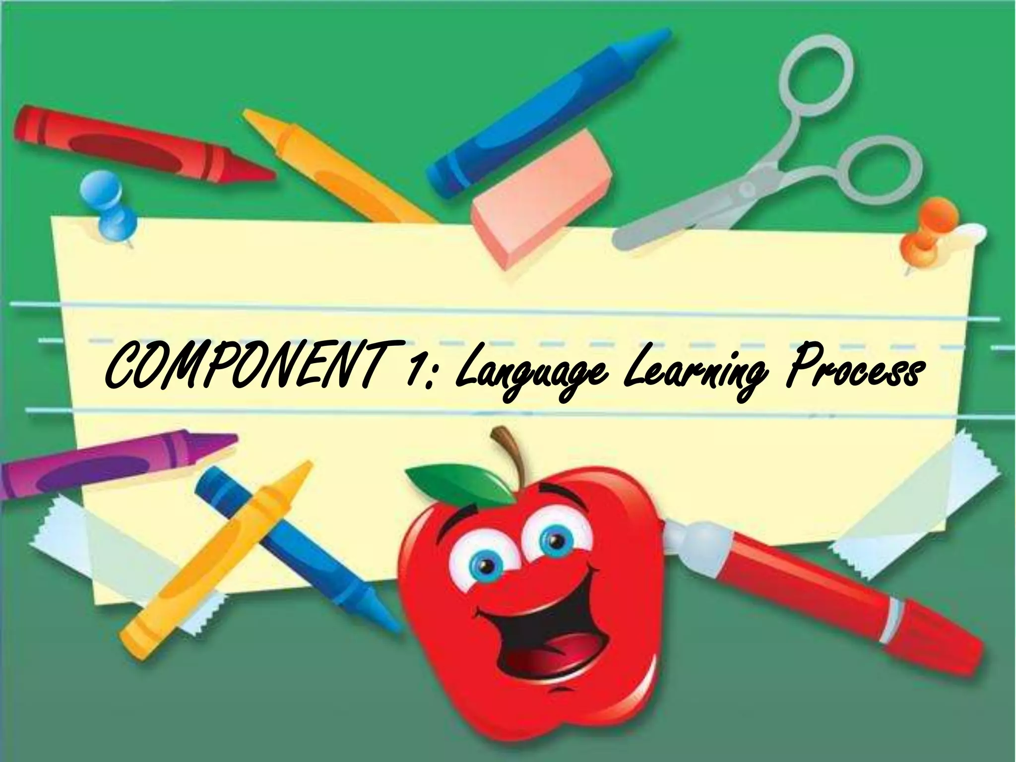 COMPONENT 1: Language Learning Process
 