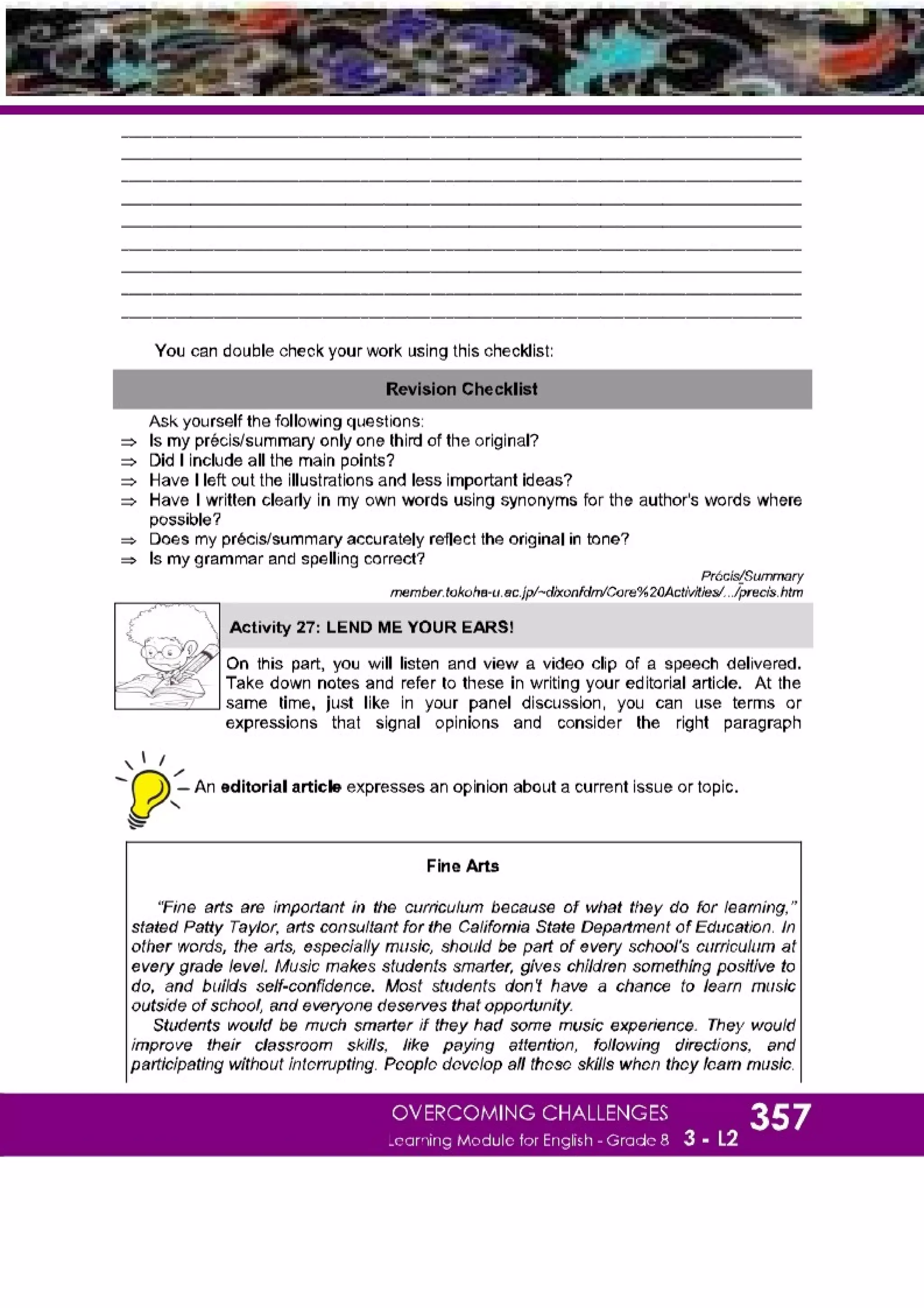 K-12 Grade 8 English Quarter 3 Lesson 2 Module