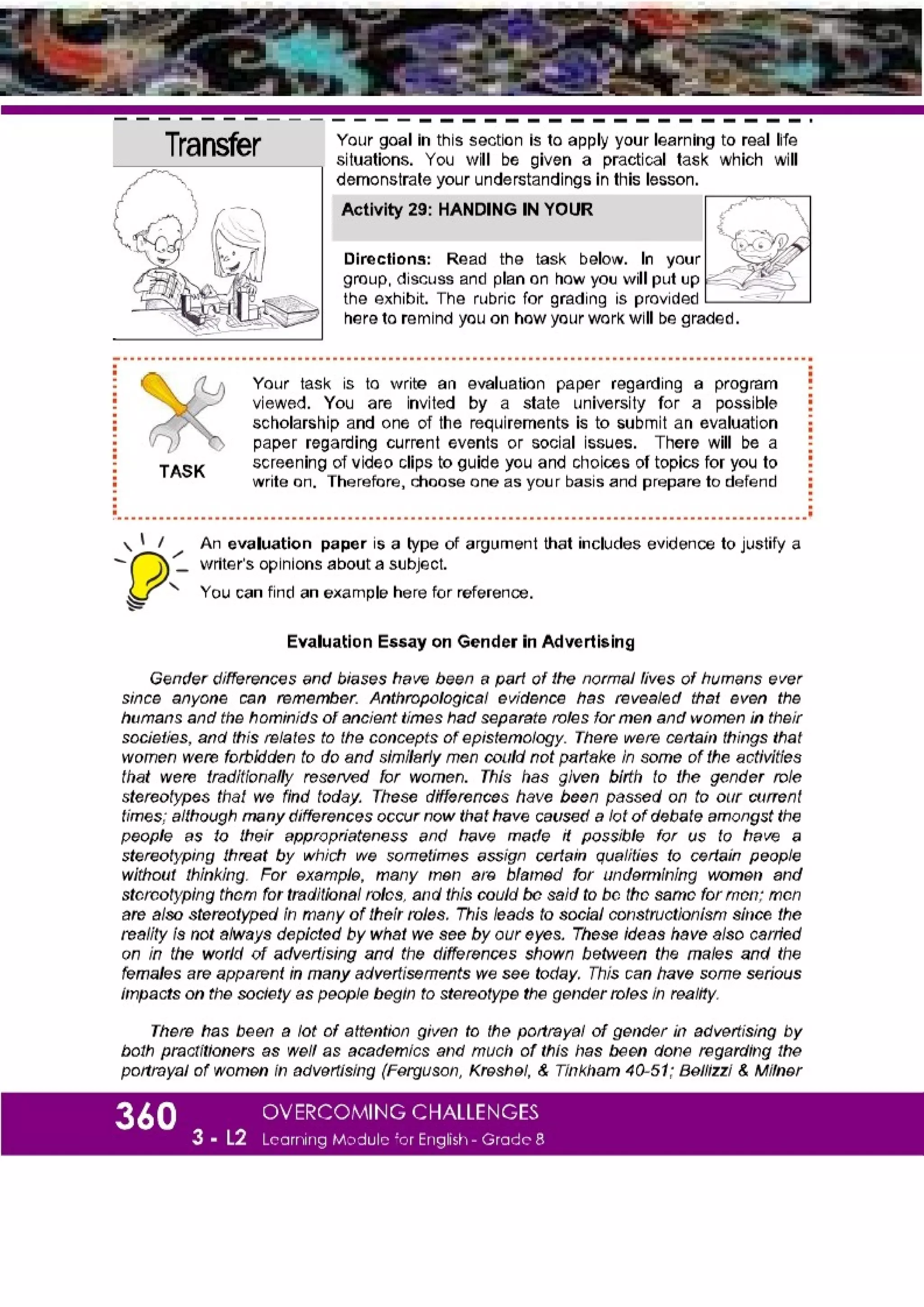 K-12 Grade 8 English Quarter 3 Lesson 2 Module