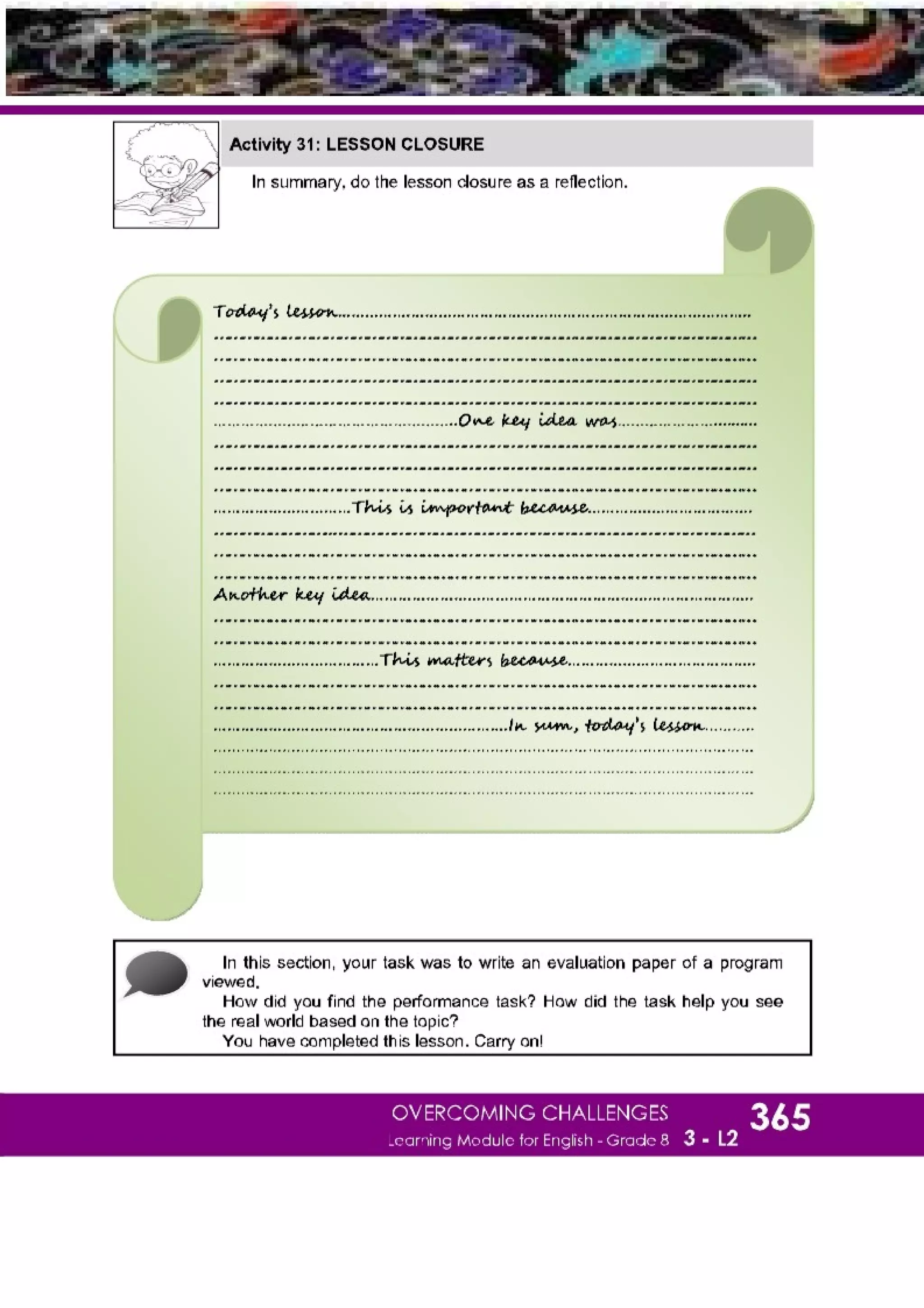 K-12 Grade 8 English Quarter 3 Lesson 2 Module