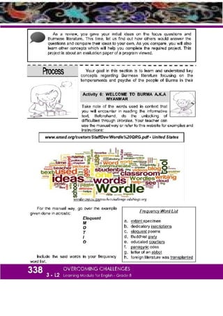 K-12 Grade 8 English Quarter 3 Lesson 2 Module