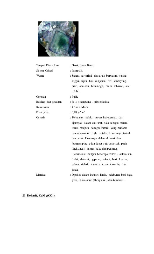 Contoh laporan praktikum kristalografi dan mineralogi