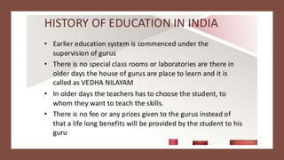 THE EDUCATION SYSTEM AND PRACTICES IN INDIA Issues and challenges in ...