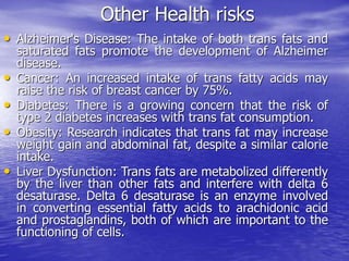Trans Fat Health Risks Trans fat in junk food – know to say no | PPT