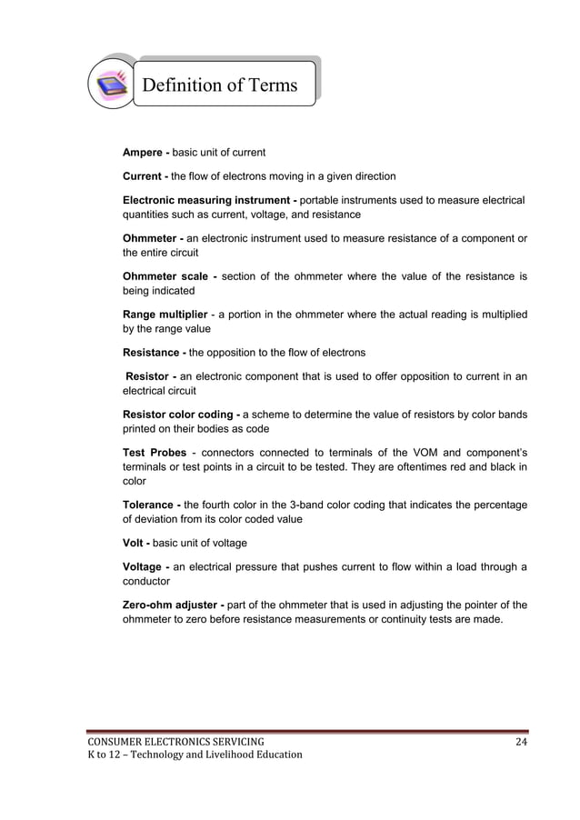 K to 12 electronics learning module | PDF