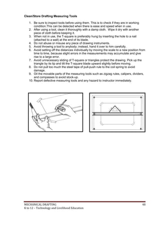 Clean Drafting Labelling K to 12 mechanical drafting learning module | PDF