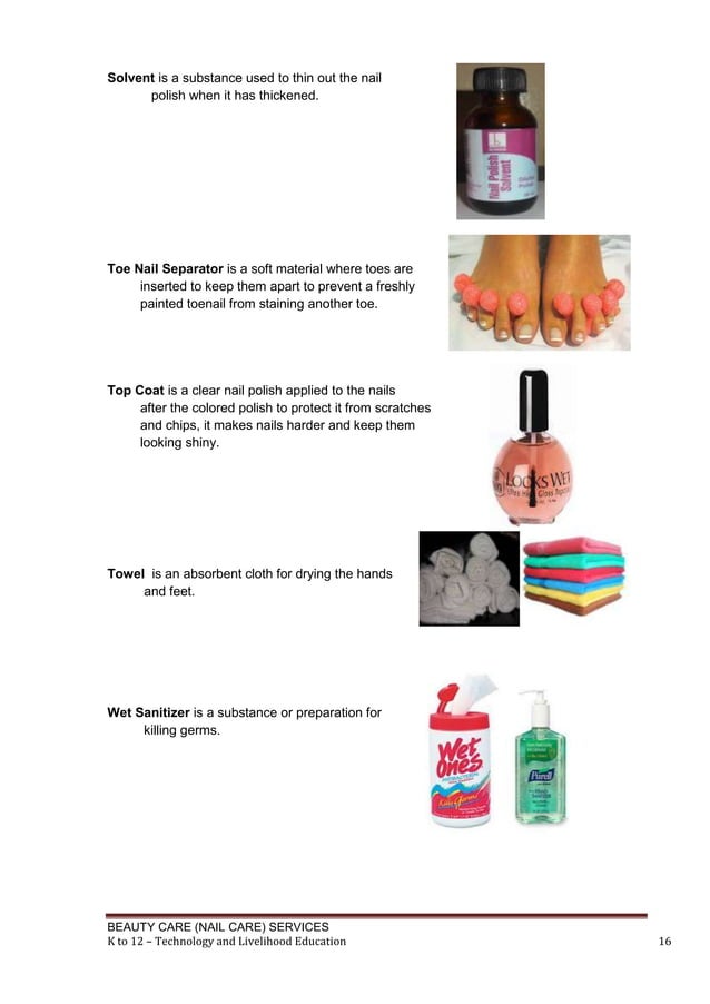 K to 12 nail care learning module