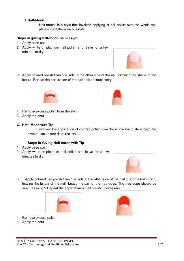 K to 12 nail care learning module
